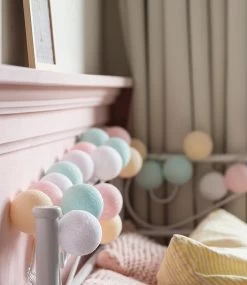 Cotton Ball Lights Regular Lichtslinger Pastel - Pastel 10 Snoer Lengte 158cm