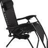 Luxe Ligstoel Met Hoofdsteun & Voetsteun - Verstelbare Rugleuning - Zonnebed Relaxstoel Voor Tuin/Terras/Strand/Balkon/Zwembad/Camping - Inklapbaar - Weerbestendig - Zwart