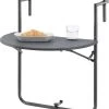 Balkontafel Cicala Inklapbaar 83,5x60x64 Cm Donkergrijs