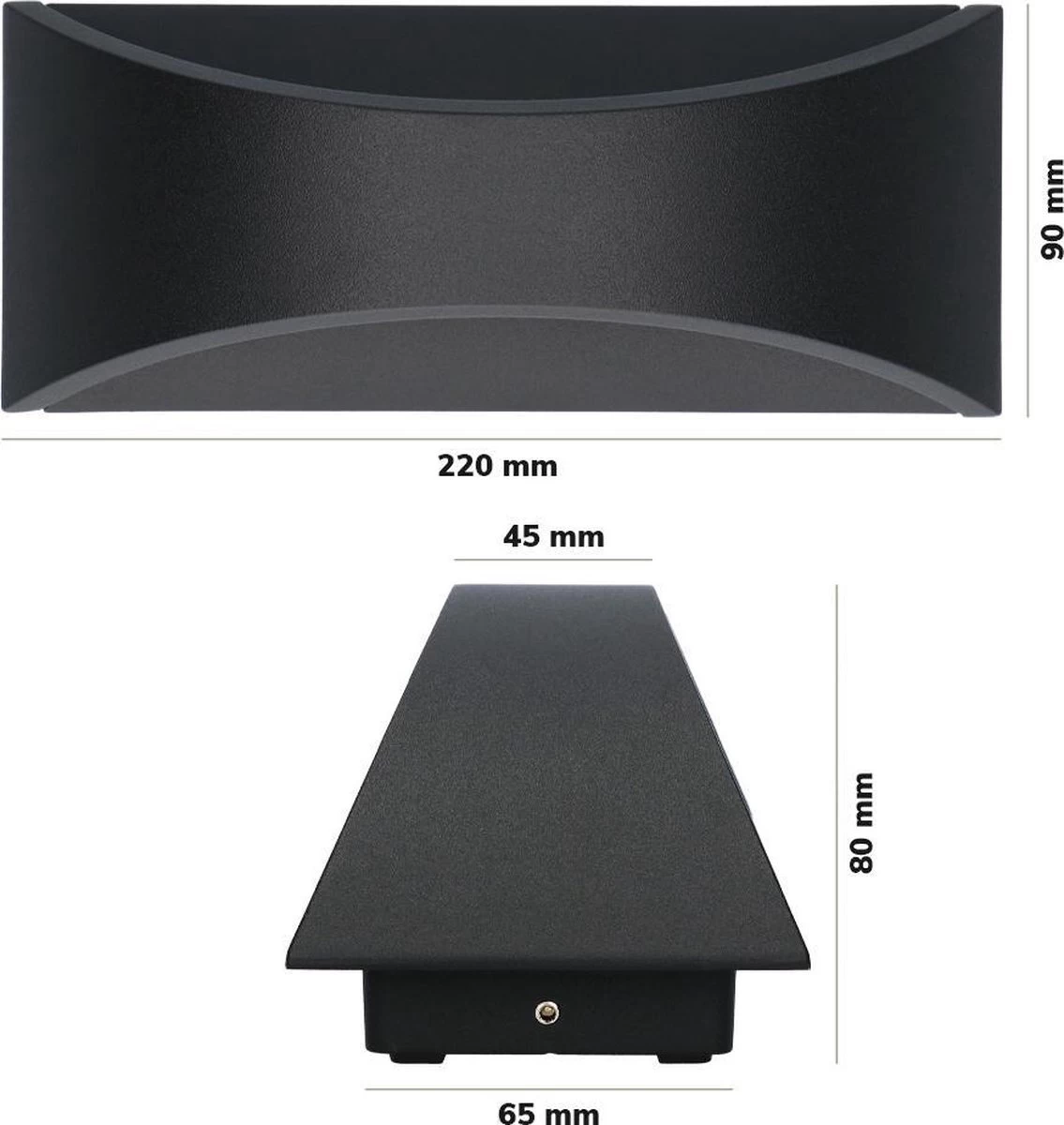 HOFTRONIC Lowa - LED Wandlamp Rechthoek - Up And Down Light (2 Lichts) - 6 Watt 3000K Warm Wit Licht - Modern Design - IP54 Waterdicht - Geschikt Als Binnen En Buiten Wandlamp - 3 Jaar Garantie - Afbeelding 10