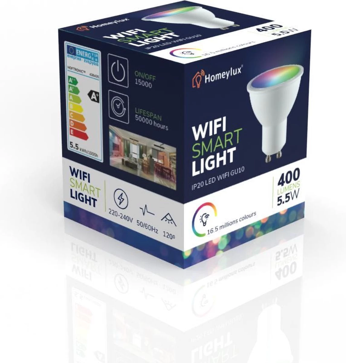 Hoftronic Smart Alvin - Smart LED Wandlamp - WiFi + Bluetooth - Downlight - GU10 5,5 Watt 400lm - RGBWW 16,5 Miljoen Kleuren - Slimme Muurlamp - Geschikt Als Binnen En Buiten Wandlamp - 3 Jaar Garantie - Afbeelding 20