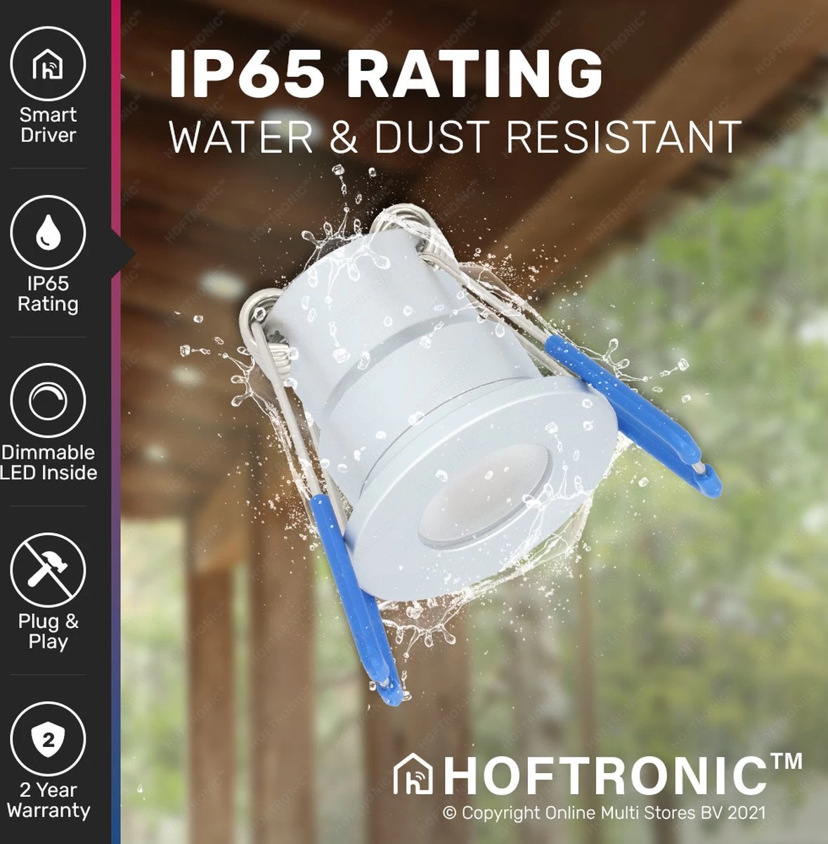 6x Milano RVS Smart LED Inbouwspots Complete Set - Wifi & Bluetooth - 12V - 3 Watt - 2700K Warm Wit - Veranda Verlichting - Voor Binnen En Buiten - Afbeelding 3