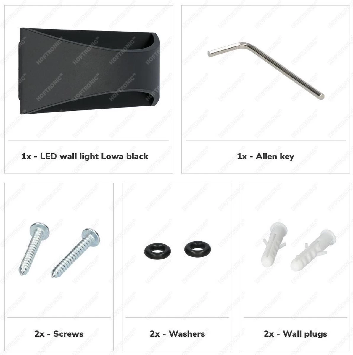 HOFTRONIC Lowa - LED Wandlamp Rechthoek - Up And Down Light (2 Lichts) - 6 Watt 3000K Warm Wit Licht - Modern Design - IP54 Waterdicht - Geschikt Als Binnen En Buiten Wandlamp - 3 Jaar Garantie - Afbeelding 14