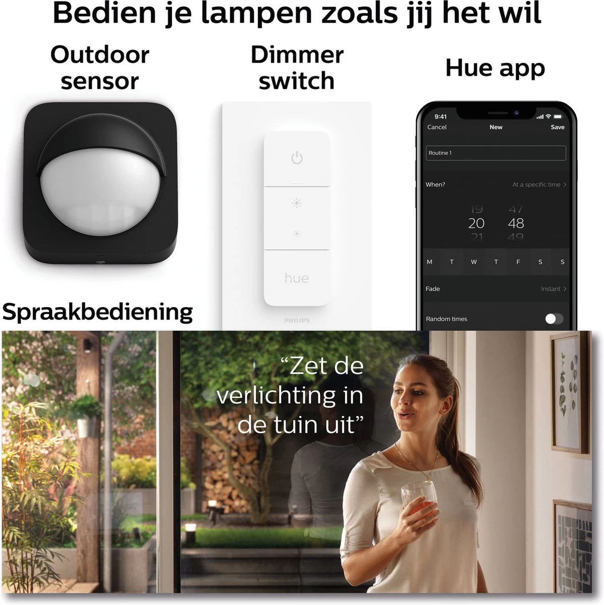Philips Hue Attract Muurlamp - Wit En Gekleurd Licht - Zwart - Afbeelding 6