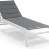 Blumfeldt Renazzo Lounge Ligstoel - Ligbed Voor De Tuin - Aluminium Tuinstoel - 6 Standen - Waterafstotend - Bekleding Van 70 % Pvc En 30 % Polyetheen - Grijs