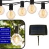 Merkloos Lichtsnoer Op Zonne-energie - Warm Wit - Tuinverlichting - Lichtslinger - 10M - Waterdicht - E27 Fitting - Warm Wit - Incl. 20 LED Lampen - Voor Binnen En Buiten - Solar Tuinverlichting