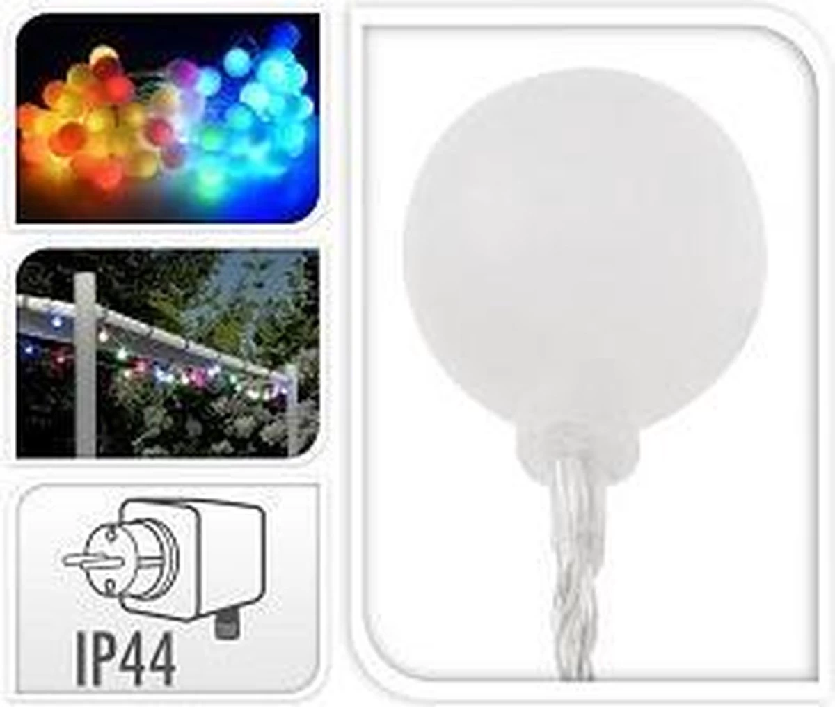 LED Multicolour Feestverlichting Prikkabel - 80 Lampen - 16 Meter - IP44 - Afbeelding 11