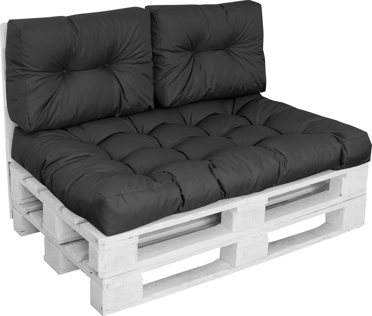 Palletkussen Comfort Waterafstotend Halve Pallet Zwart 60x40x10/20cm - Afbeelding 4