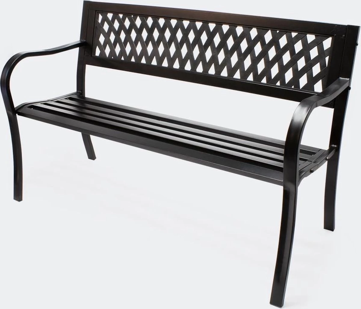 Tuinbank - Marijke -Tuinbankje - Tuinbank Metaal - Tuinbank Hout - Weersbestendig - 126 X 53 X 77 Cm - Afbeelding 2