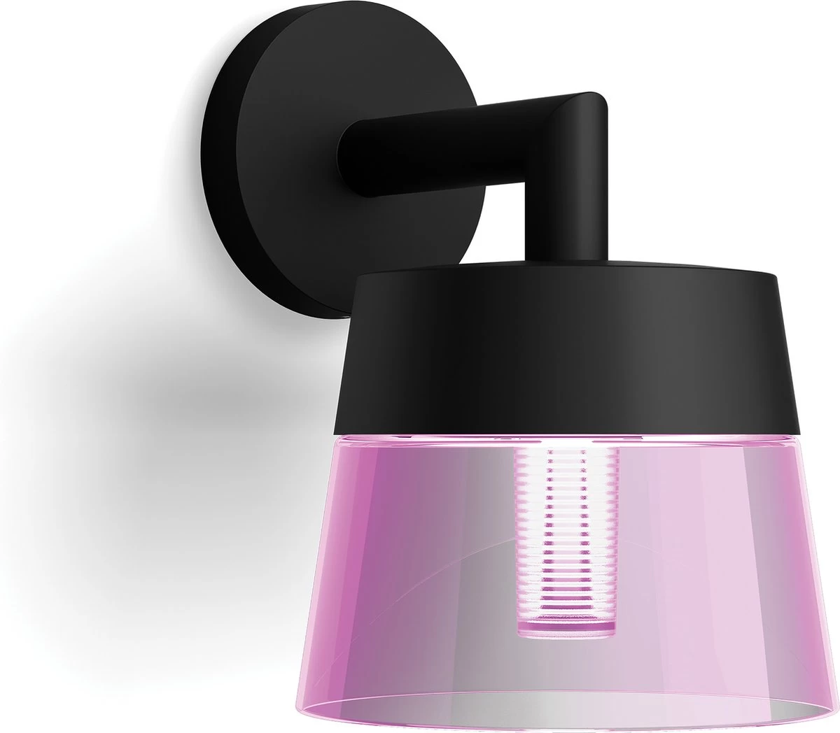 Philips Hue Attract Muurlamp - Wit En Gekleurd Licht - Zwart - Afbeelding 2