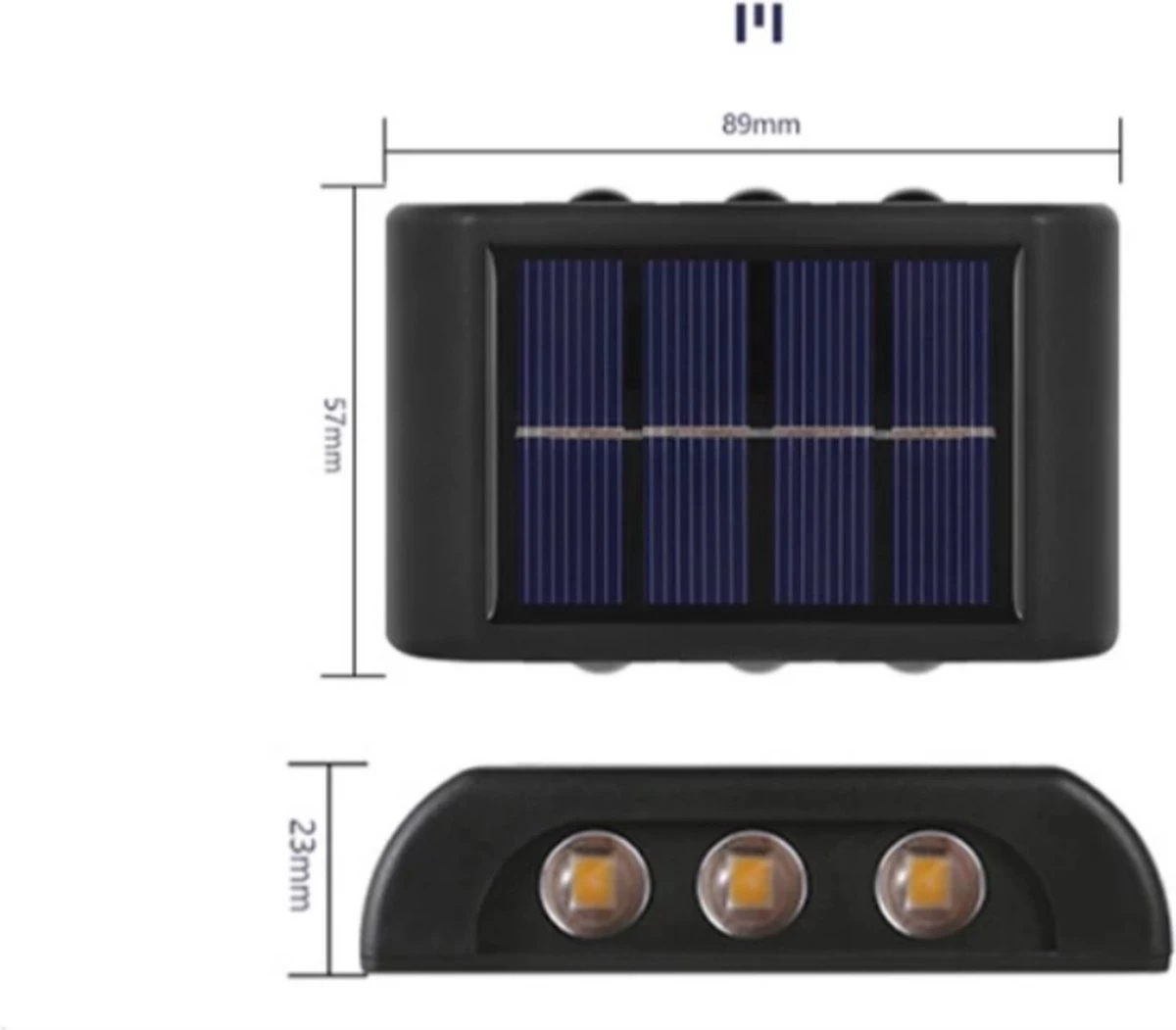 Solar Led Lampen 2 Stuks - Sfeervolle Tuinverlichting Op Zonne Energie - Waterdichte Tuinlampen - Warm Wit Licht - Schutting Lamp - Solar - Balkon Lamp - Buitenverlichting - Tweezijdige Solarlamp - Buitenverlichting - Afbeelding 6