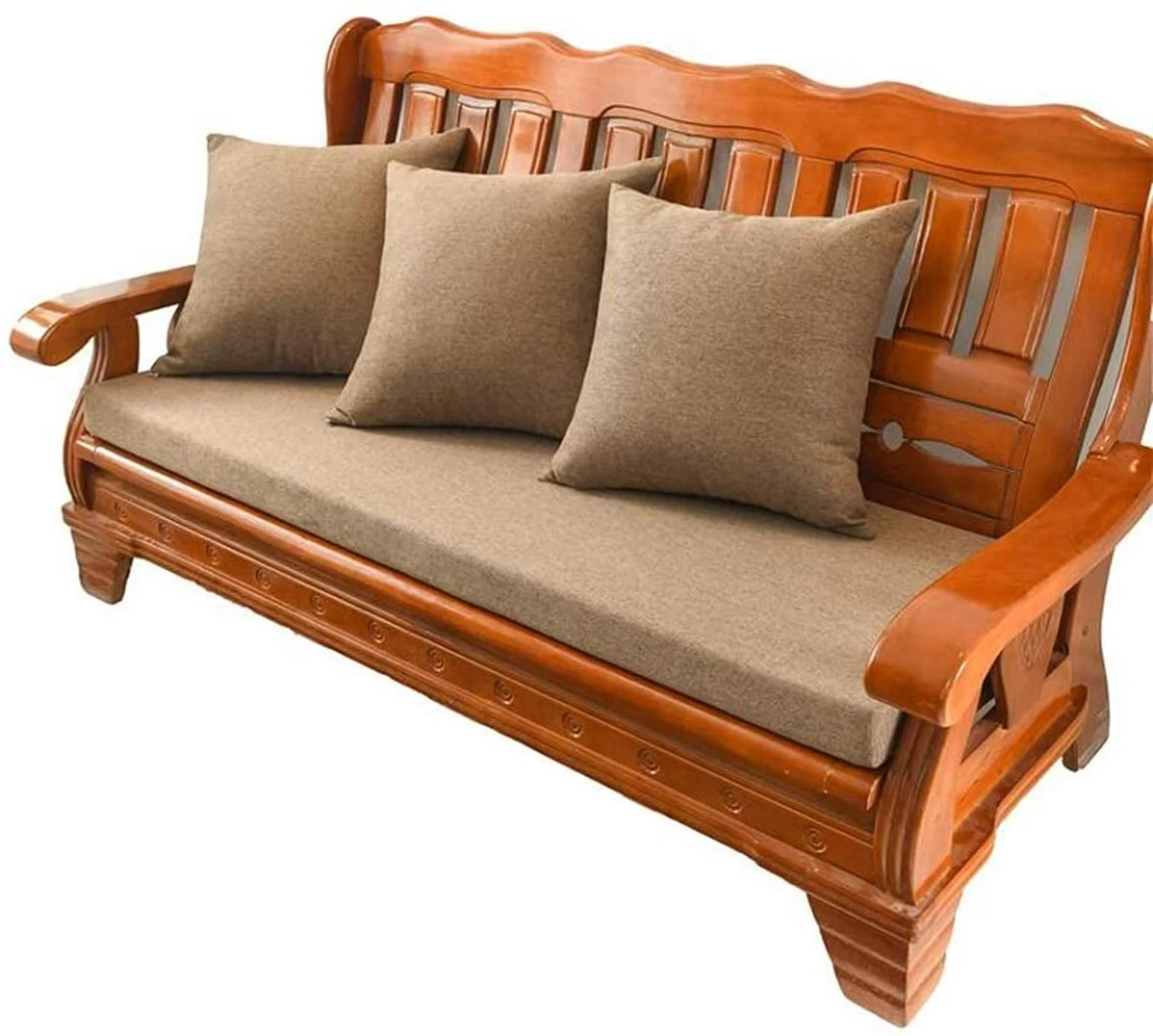 5 Cm Dikker Comfortabel Outdoor Tuin Bank Kussen, 2-4 Zitplaatsen Patio Swing Zitkussen - Afbeelding 4