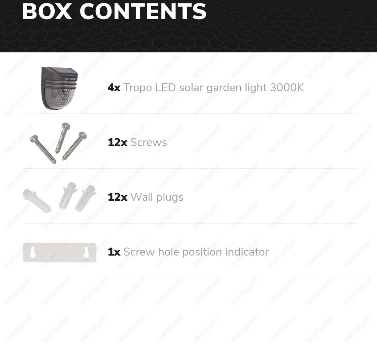 4x HOFTRONIC Tropo - Solar Wandlamp Buiten - IP65 Waterdicht - Wintersolar Technologie Monokristal Zonnepaneel - 3000K Warm Wit (sfeervol) - Solar Tuinverlichting Op Zonne Energie - Afbeelding 8