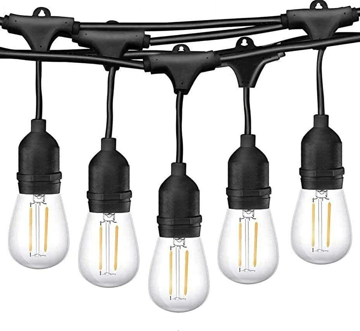 Homèlle Lichtsnoer - 15 LED - 15 Meter - Warm-wit - Tuinverlichting - Kerstverlichting - Buitenverlichting - Lichtslinger - Lampjes Slinger - Transparant