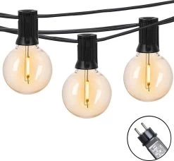 A Sunny Day Lichtsnoer Buiten Inclusief 25 LED Lampen Voor Buiten 7,5 Meter - Lichtsnoer Voor Buiten - 25 LED Lampen - Lichtslinger - Prikkabel - Lichtsnoer Binnen - Prikkabel Binnen - Lichtsnoer Tuin