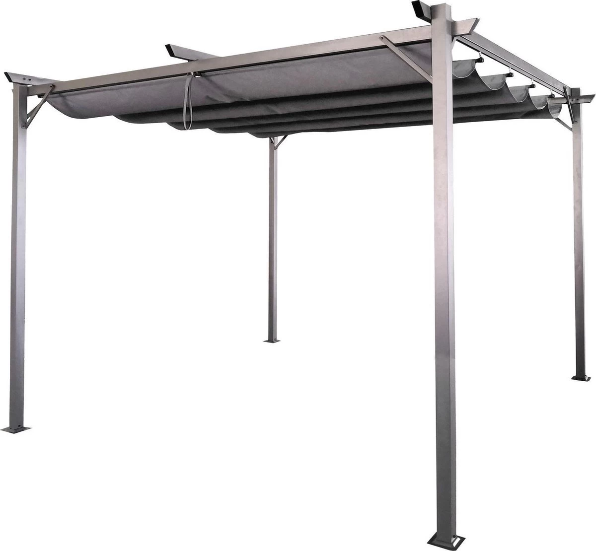Bestgarden Pergola Met Schaduwdoek Grijs - - 290x290x230 Cm