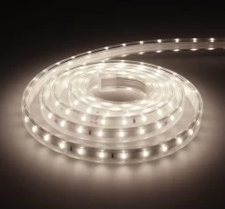 HOFTRONIC Flex60 - Dimbare LED Strip 2m - 6000K Daglicht Wit - 60 LEDs Per Meter 2835 High Lumen - 308 Lumen Per Meter - IP65 Voor Binnen En Buiten - Waterdicht En UV Bestendig - Per Meter Inkortbaar - Incl. Netvoeding En Eurostekker