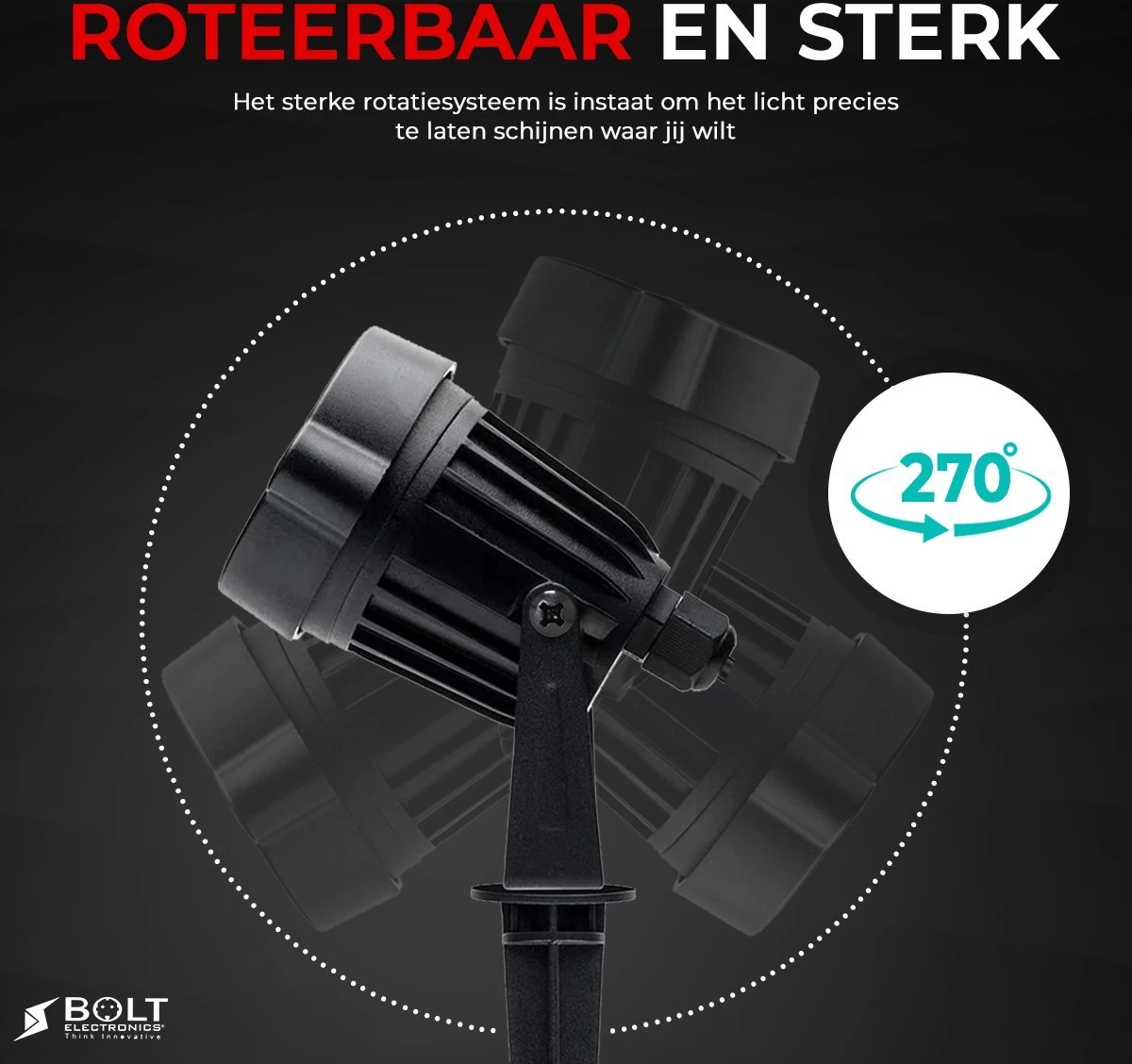 Bolt Electronics ® Tuinspot – Tuinverlichting LED Buiten – Hanglamp Buitenverlichting – Prikspot Buitenlamp - RGB Lamp – Bedienbaar Via App Tuinlamp – IP68 Waterdicht Muurlamp – Wandlamp – Verlichting Terras En Tuin – 9 Stuks - Afbeelding 10