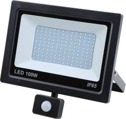 Hofftech LED Straler - Bouwlamp Smd Met Sensor - 100 Watt - IP65