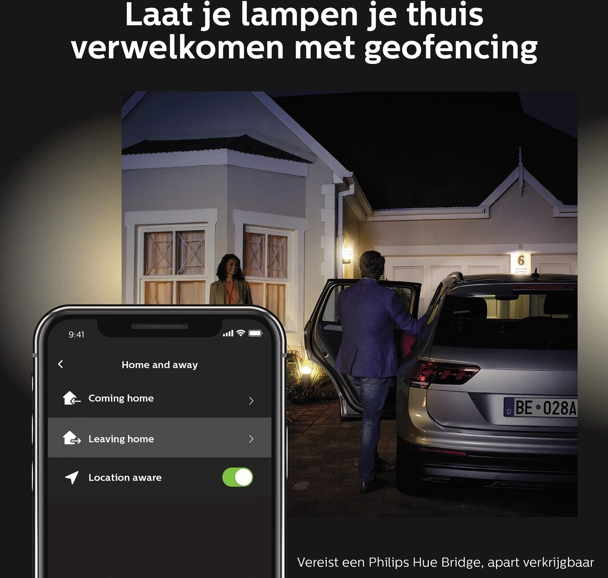 Philips Hue Attract Muurlamp - Wit En Gekleurd Licht - Zwart - Afbeelding 4
