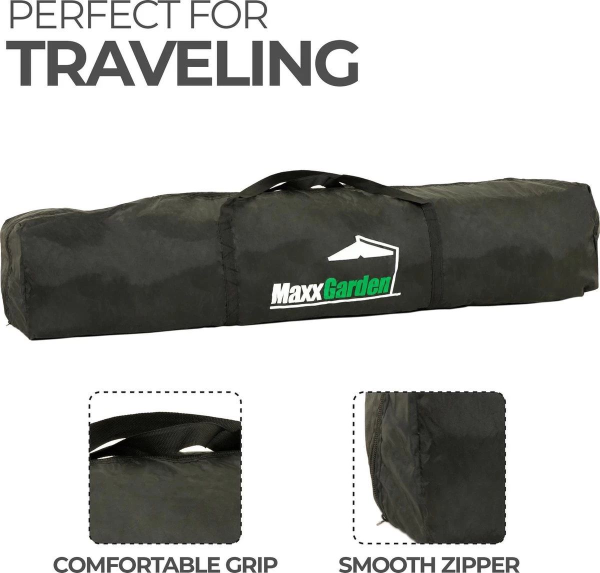 MaxxGarden Easy-up Partytent - 3x3m - Standaard - Waterdicht - Opvouwbaar - Inclusief Draagtas - Antraciet - Afbeelding 7