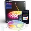 HOFTRONIC - Smart LED Strip 5m - RGB Flow Colors - WiFi + Bluetooth - 16,5 Miljoen Kleuren Met 120 LEDs - Music Sync - Met Afstandsbediening - Zelfklevend - Voor Google Home, Amazon Alexa En Siri