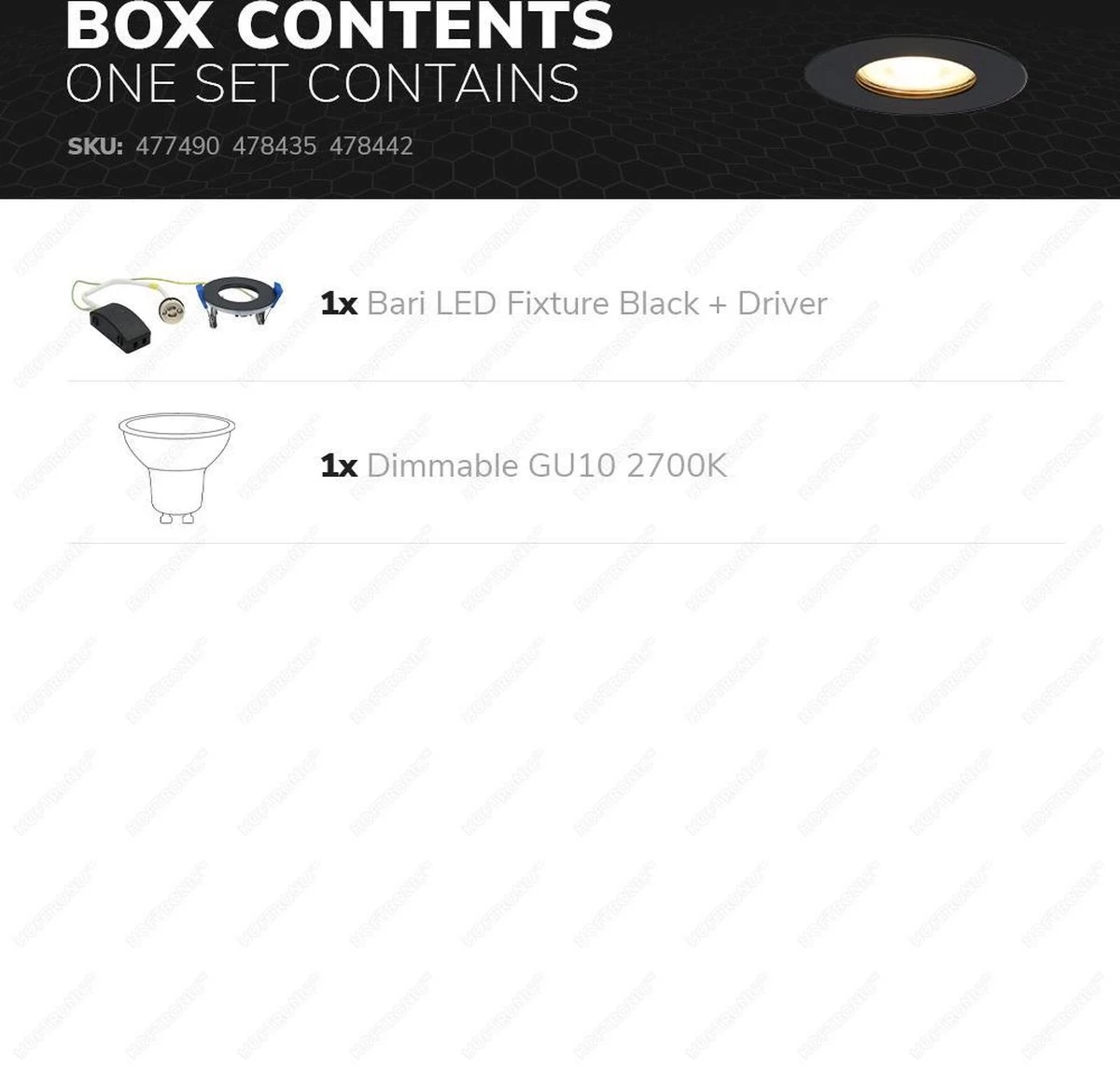 HOFTRONIC™ LED Inbouwspots 3 Spots - Zwart - Rond - IP65 - GU10 - Dimbaar - Spot Bari - 5 Watt 2700K Warm Wit - Afbeelding 14