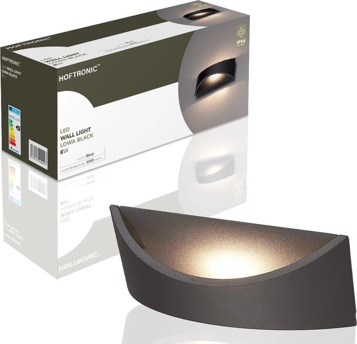 HOFTRONIC Lowa - LED Wandlamp Rechthoek - Up And Down Light (2 Lichts) - 6 Watt 3000K Warm Wit Licht - Modern Design - IP54 Waterdicht - Geschikt Als Binnen En Buiten Wandlamp - 3 Jaar Garantie - Afbeelding 11