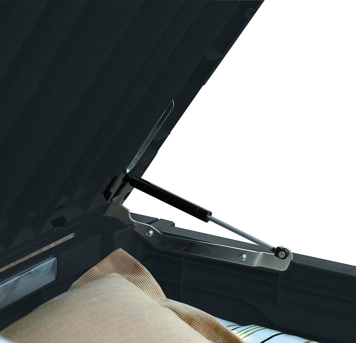 Keter Rockwood Opbergbox - 570L - 155x72.4x64.4cm - Grafiet - Afbeelding 9