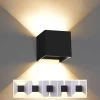 Sparckz Kubus Wandlamp - Led Voor Binnen & Buiten - Industrieel - Zwart