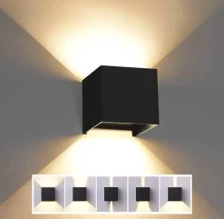 Sparckz Kubus Wandlamp - Led Voor Binnen & Buiten - Industrieel - Zwart