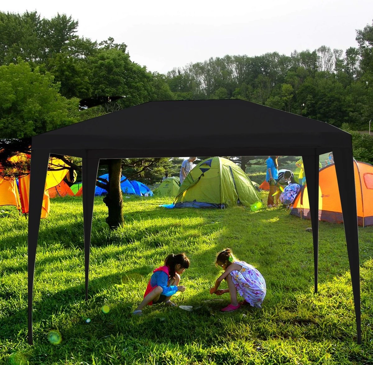 MaxxGarden Partytent - Paviljoen - 3x3 - Waterdicht - Zwart - Afbeelding 5