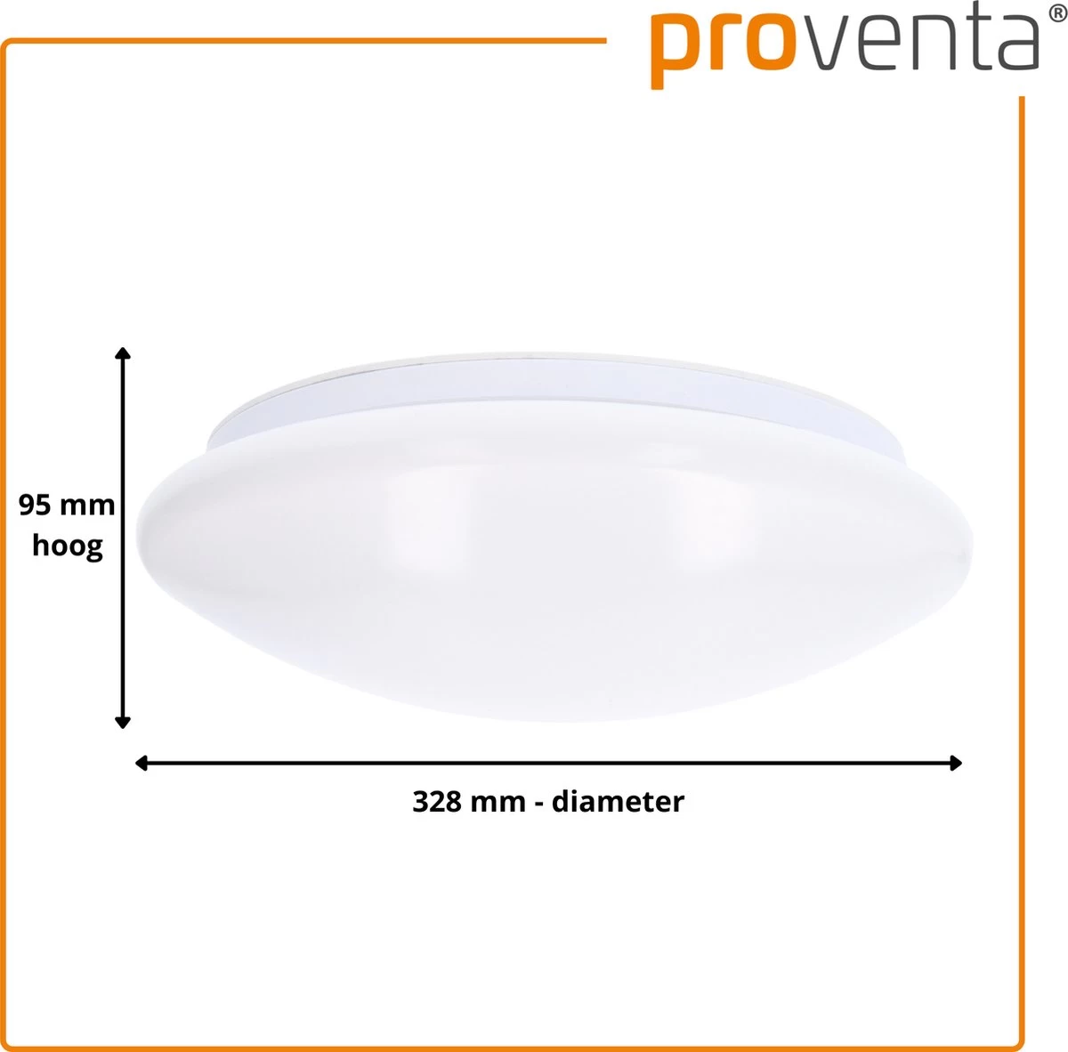 Proventa Plafondlamp Met Bewegingssensor LED - Binnen & Buiten - Koel Wit - 33 Cm - Afbeelding 6