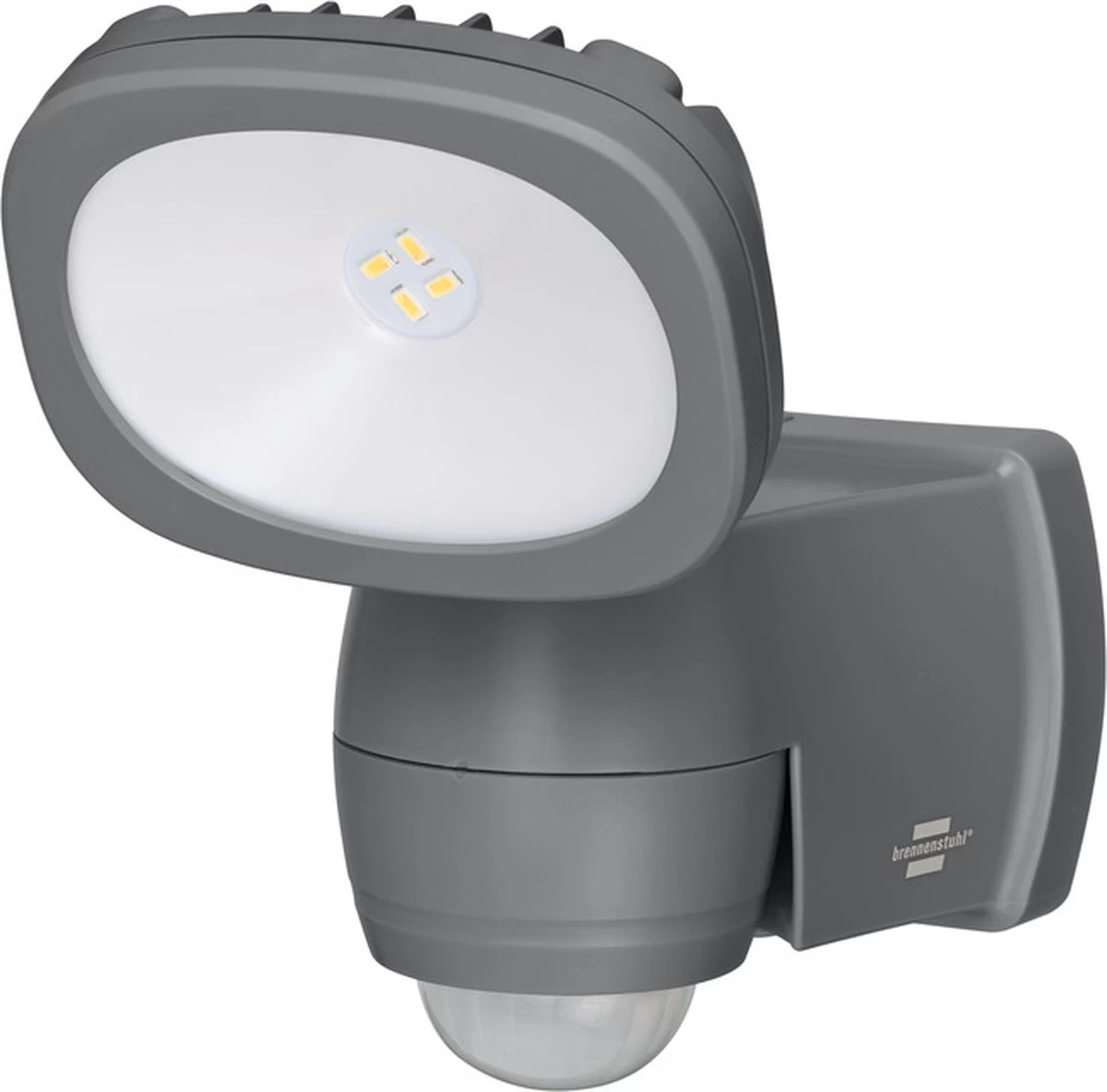 Brennenstuhl LED Batterij Buitenlamp LUFOS / Draadloze LED Buitenlamp Met Sensor En Batterij (Schijnwerper Op Batterijen Met 4 Hoogwaardige Merk-LED's, 210 Lumen, Voor Buitengebruik IP44)