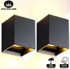 WRH - Set Van 2 Wandlamp Binnen Industrieel - Wandlamp Buiten - Waterdicht IP65 - Industrieel Modern - Set Van 2