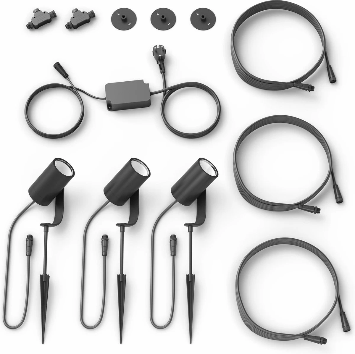 Philips Hue Lily Tuinspot Starterspakket Met Hue Bridge - Prikspot White And Color Ambiance - Prikspots Voor Buiten - Tuinverlichting - 3 Spots - Zwart - Afbeelding 8