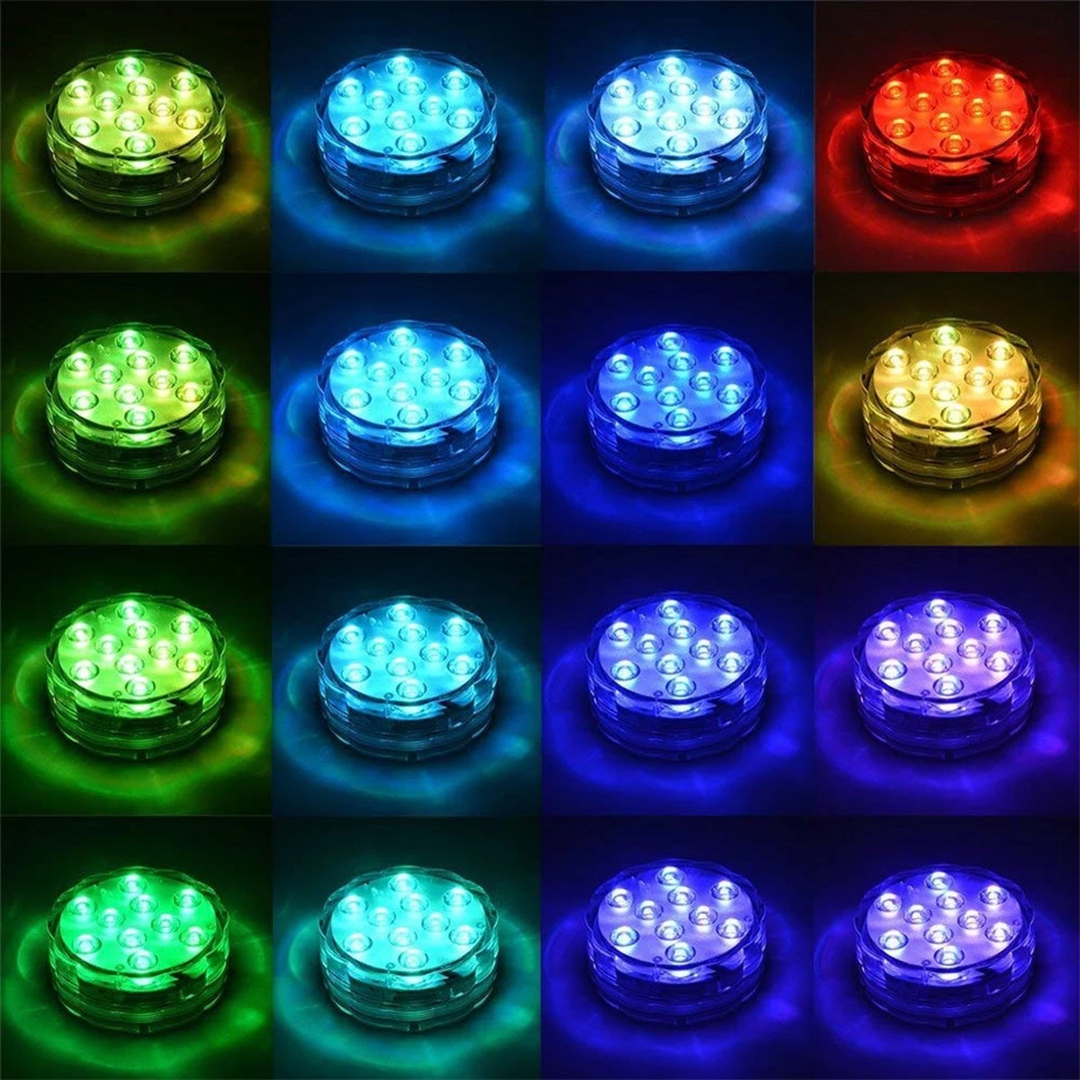 Draadloze Led Lampjes 2 Stuks Met Afstandsbediening- RGB- Dimbare Lampjes- Werkt Op Batterijen - Afbeelding 4
