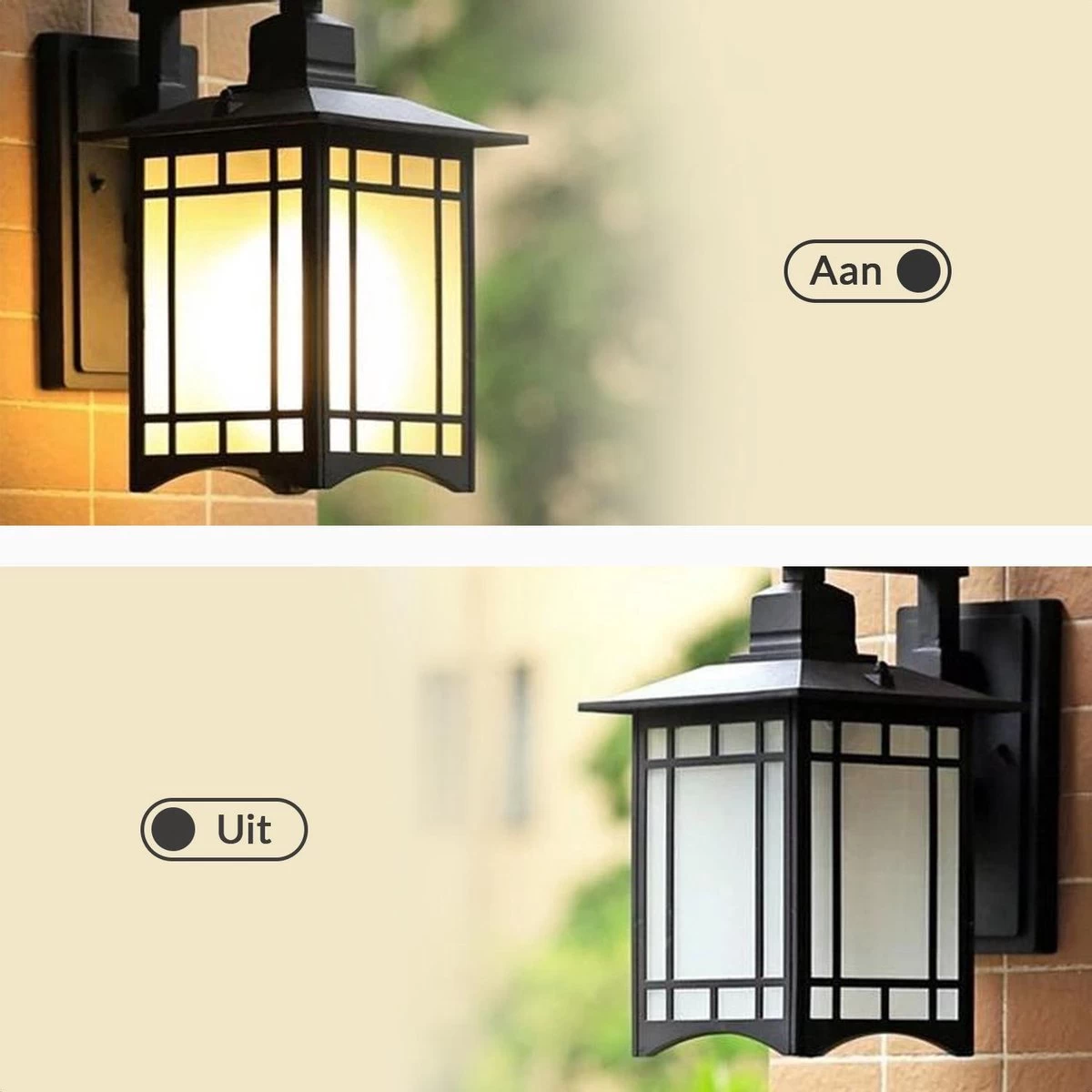 SensaHome Oriental - Klassieke Industriële Tuinlamp Buitenlamp | Luxe Wandlamp Met Japans Aziatische Stijl - Zwart - Afbeelding 4