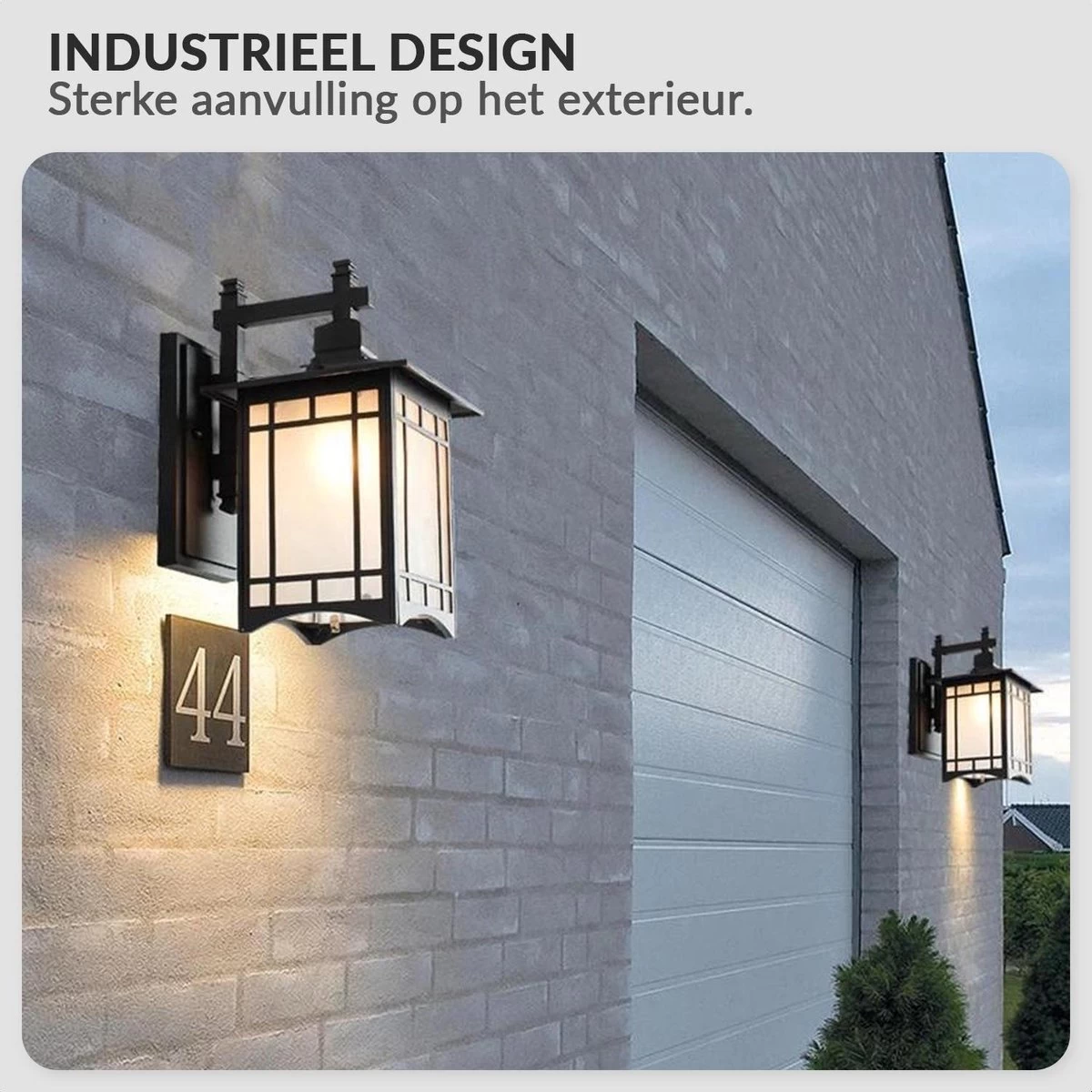 SensaHome Oriental - Klassieke Industriële Tuinlamp Buitenlamp | Luxe Wandlamp Met Japans Aziatische Stijl - Zwart - Afbeelding 6