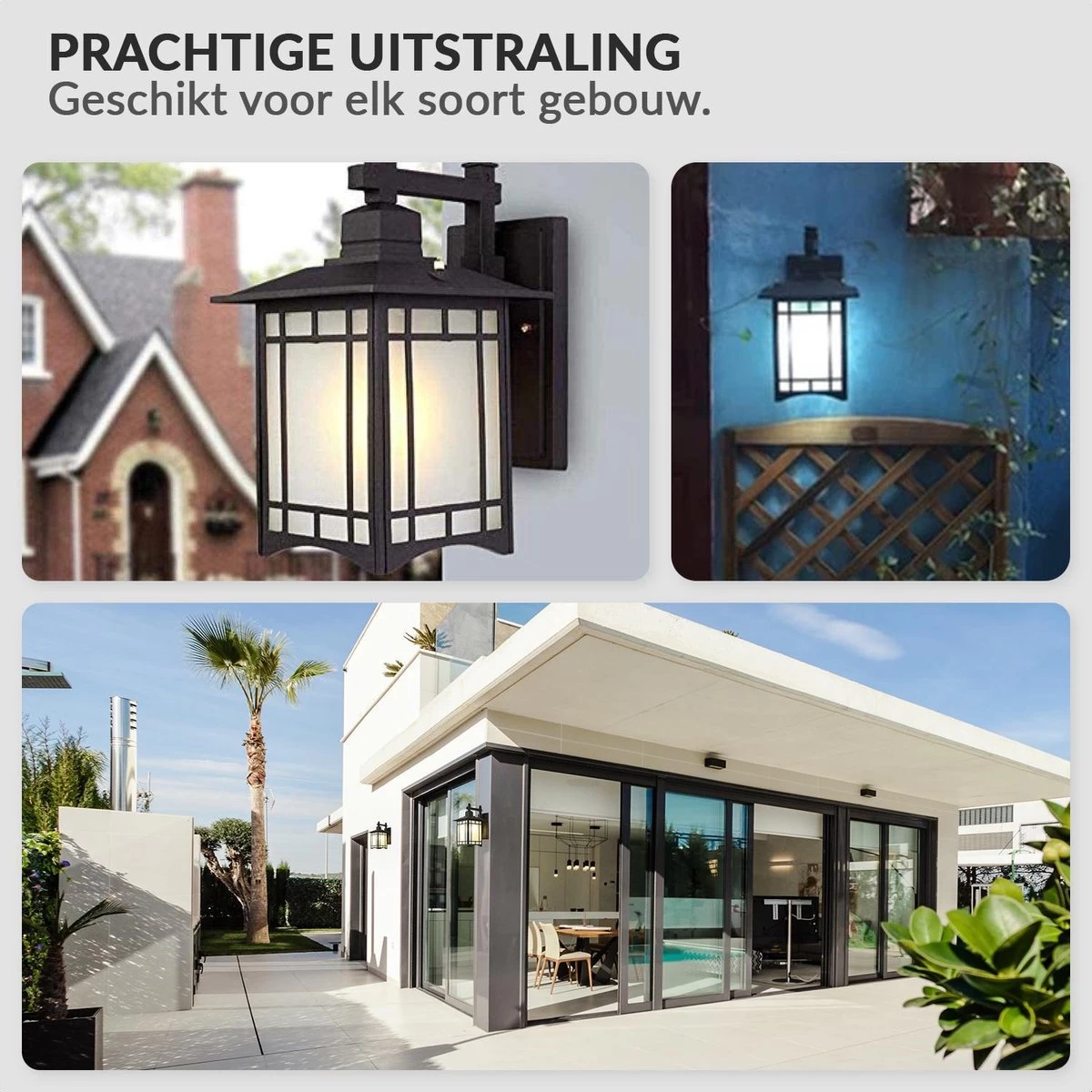 SensaHome Oriental - Klassieke Industriële Tuinlamp Buitenlamp | Luxe Wandlamp Met Japans Aziatische Stijl - Zwart - Afbeelding 9