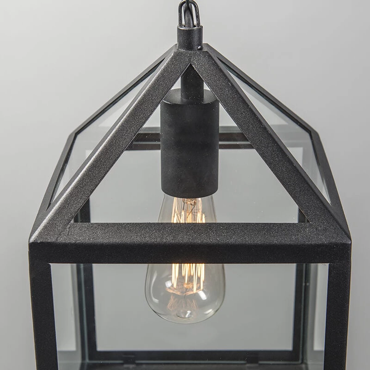 Lumière Hanglamp Buiten Deni Zwart - Landelijke Hanglamp - IP23 - Hanglamp - Hanglampen - Tuinverlichting - Buitenlamp - Inclusief Lichtbron - Calex Smart - 1 Lichts - L 210 Mm - - Afbeelding 7