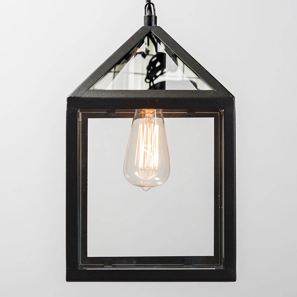 Lumière Hanglamp Buiten Deni Zwart - Landelijke Hanglamp - IP23 - Hanglamp - Hanglampen - Tuinverlichting - Buitenlamp - Inclusief Lichtbron - Calex Smart - 1 Lichts - L 210 Mm - - Afbeelding 8