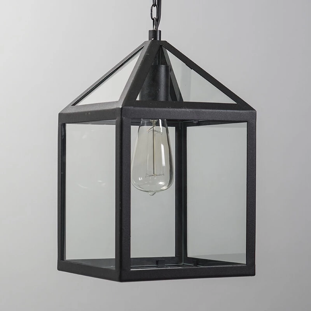 Lumière Hanglamp Buiten Deni Zwart - Landelijke Hanglamp - IP23 - Hanglamp - Hanglampen - Tuinverlichting - Buitenlamp - Inclusief Lichtbron - Calex Smart - 1 Lichts - L 210 Mm - - Afbeelding 9