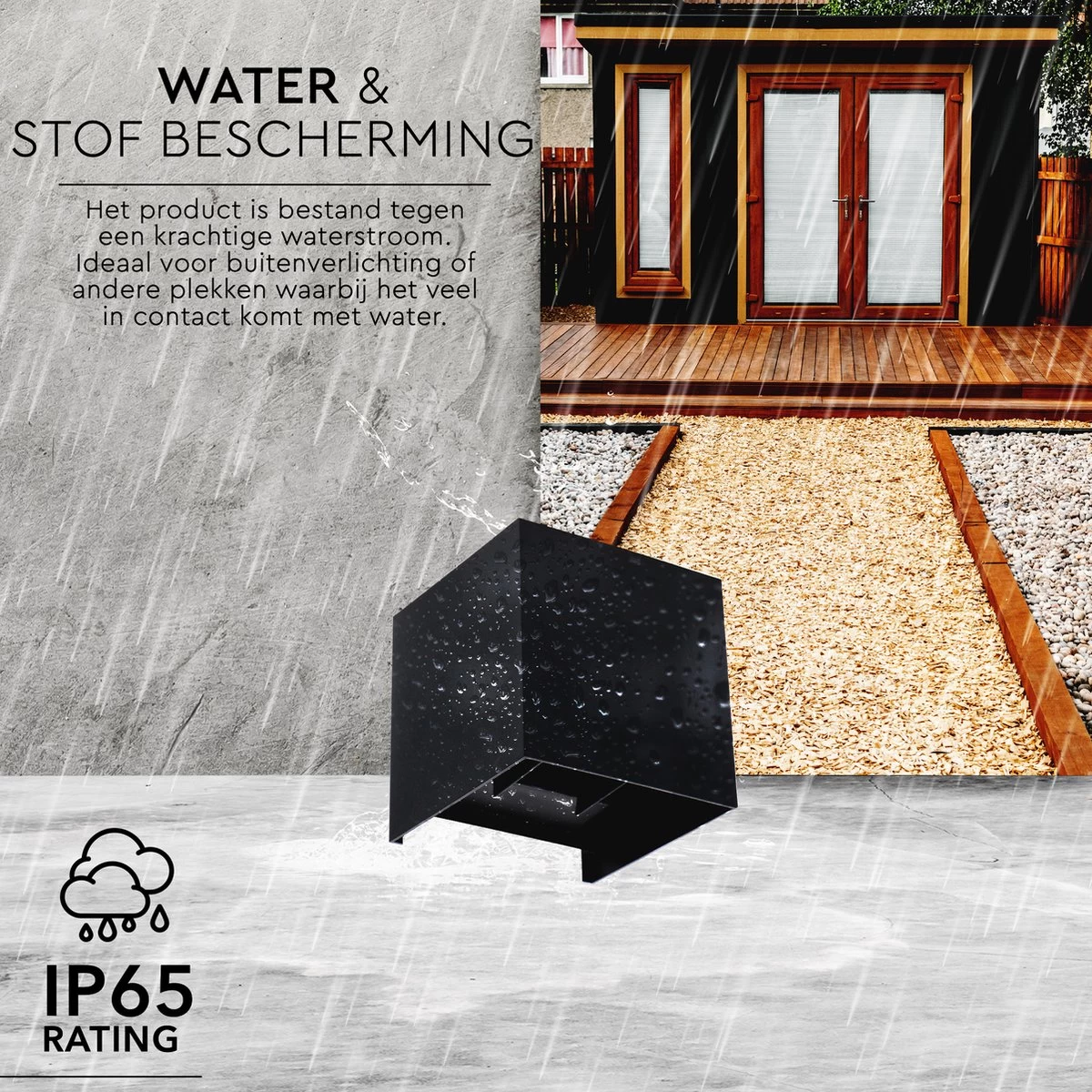 Proventa® Kubus Wandlamp Binnen - Dimbaar - Voor Woonkamers & Slaapkamers - Zwart - Afbeelding 4