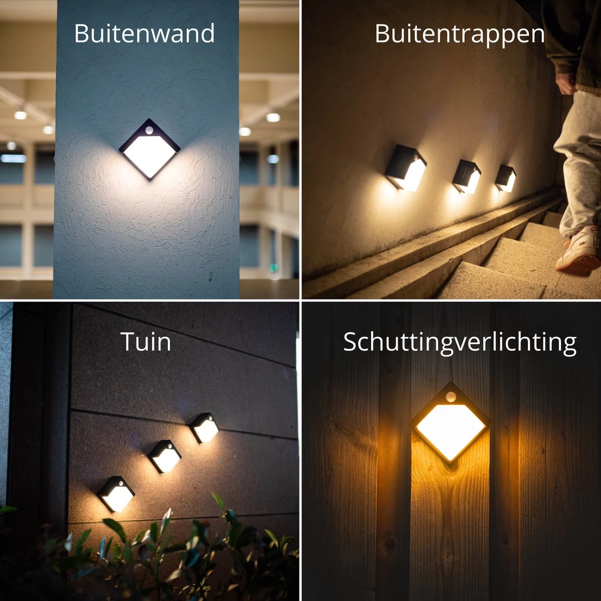 3-Pack Draadloze Solar Buitenlampen Met Bewegingssensor - Trapverlichting Buiten - Schuttingverlichting - Afbeelding 2