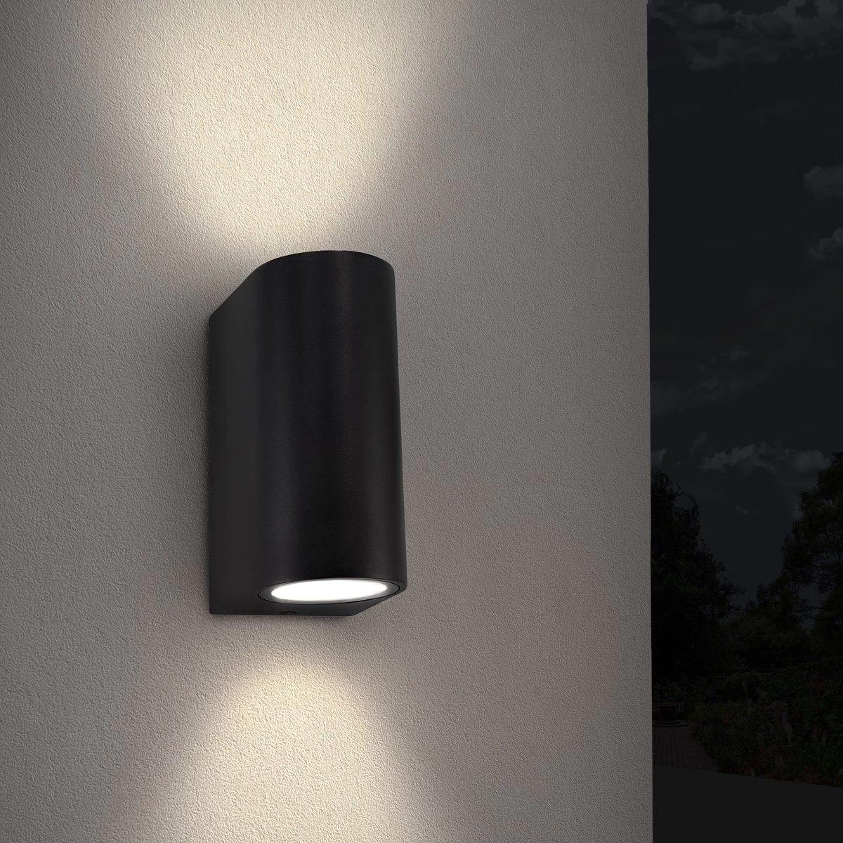 Ledvion Douglas - Wandlamp Buiten - Zwart - Up Down Light - 2x GU10 Fitting - IP54 - Afbeelding 2