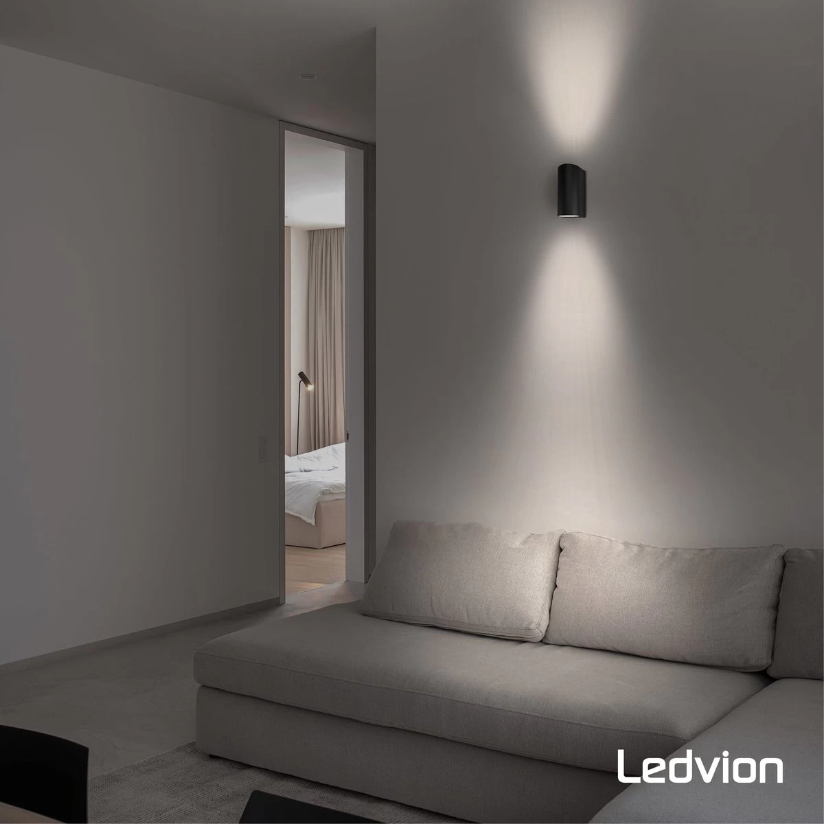 Ledvion Douglas - Wandlamp Buiten - Zwart - Up Down Light - 2x GU10 Fitting - IP54 - Afbeelding 6
