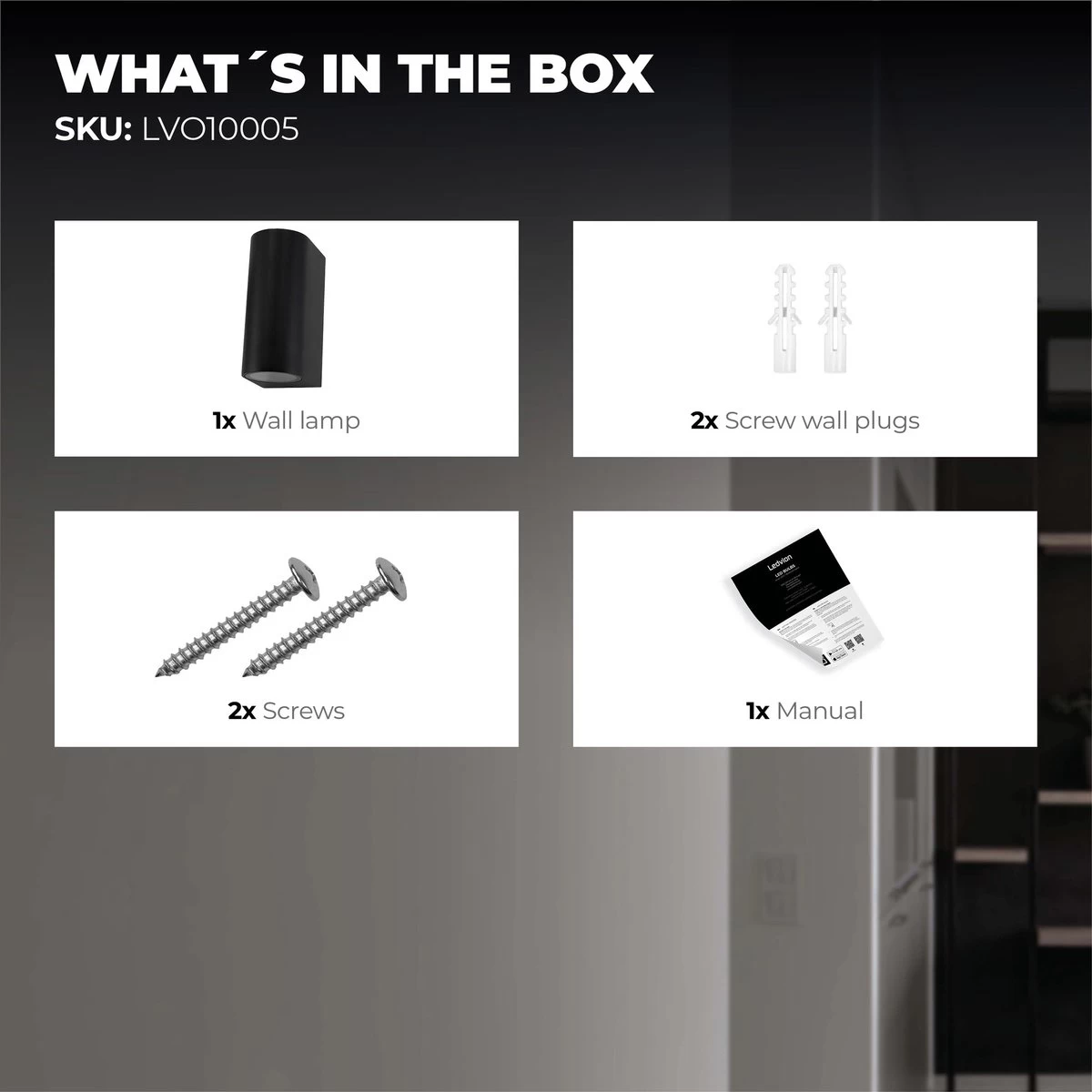 Ledvion Douglas - Wandlamp Buiten - Zwart - Up Down Light - 2x GU10 Fitting - IP54 - Afbeelding 7