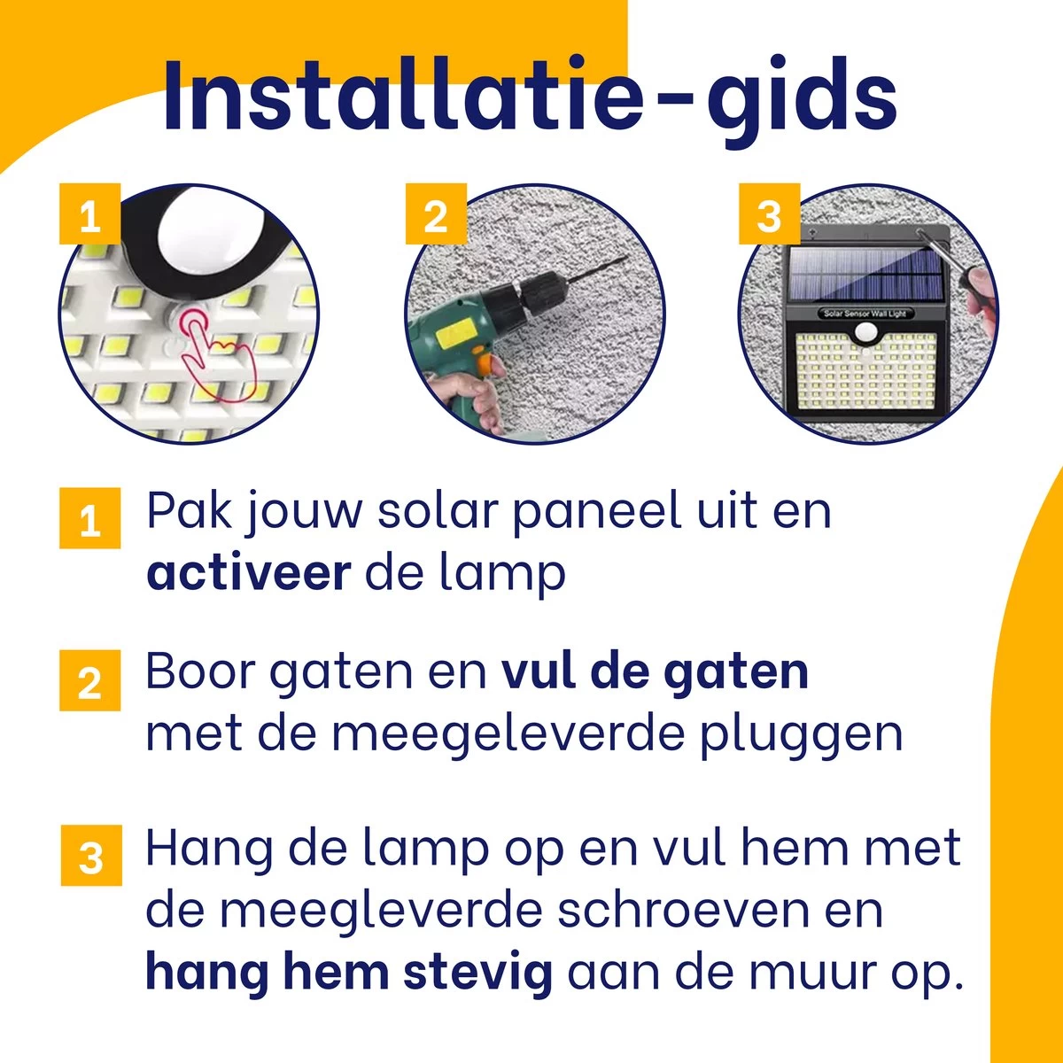 Merkloos Solar Buitenlamp Met Bewegingssensor - Wit Licht - Tuinverlichting Op Zonne-energie - IP65 Waterdicht - 2 Stuks - 97 LEDs - 2700K - Zwart - Afbeelding 9