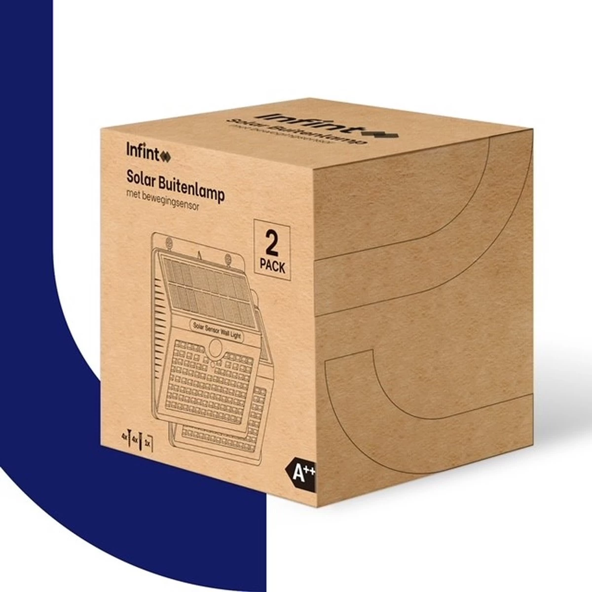 Merkloos Solar Buitenlamp Met Bewegingssensor - Wit Licht - Tuinverlichting Op Zonne-energie - IP65 Waterdicht - 2 Stuks - 97 LEDs - 2700K - Zwart - Afbeelding 14